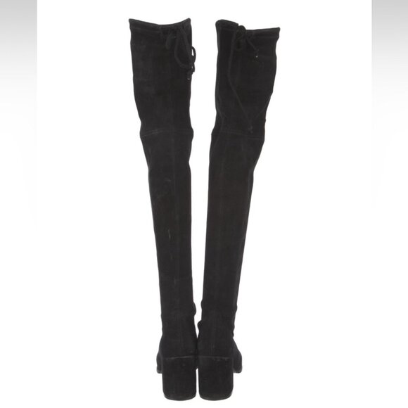 Stuart Weitzman Tieland Over The Knee Boot Black Suede size 5 - Picture 6 of 12